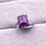 20 pcs Mixed Natural Purple Crystal Stone Rings Women's Jewelry