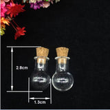 20 Glass Bottles with Cork Stoppers for DIY Jewelry Perfume