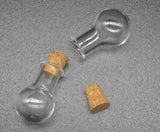 20 Glass Bottles with Cork Stoppers for DIY Jewelry Perfume