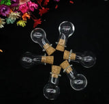20 Glass Bottles with Cork Stoppers for DIY Jewelry Perfume