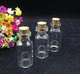 20 Small Glass Bottles with Corks - DIY Wishing Perfume Drifting Bottles