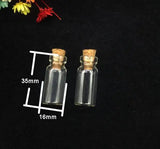 20 Small Glass Bottles with Corks - DIY Wishing Perfume Drifting Bottles