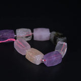 Natural Crystal Quartz Faceted Cube Nugget Pendant Beads