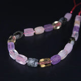 Natural Crystal Quartz Faceted Cube Nugget Pendant Beads