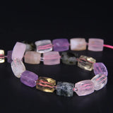 Natural Crystal Quartz Faceted Cube Nugget Pendant Beads
