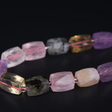 Natural Crystal Quartz Faceted Cube Nugget Pendant Beads