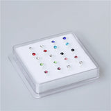 20pc Mixed Colored Crystal Nose Studs 2MM Ball End Pin Bendable Nose Bone Stud