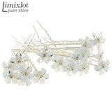 Crystal Flower Hair Pin Sticks Wedding Bridal Hair Accessory
