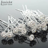 Crystal Flower Hair Pin Sticks Wedding Bridal Hair Accessory