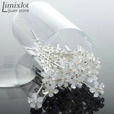 Crystal Flower Hair Pin Sticks Wedding Bridal Hair Accessory