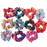 20 Mixed Girl Hair Bands Velvet Hair Scrunchie Elastic Colourful Rainbow Gift