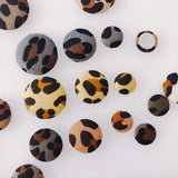 Leopard Cloth Buckle Earrings DIY Jewelry Accessories