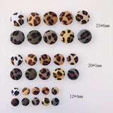Leopard Cloth Buckle Earrings DIY Jewelry Accessories