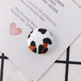 Leopard Cloth Buckle Earrings DIY Jewelry Accessories