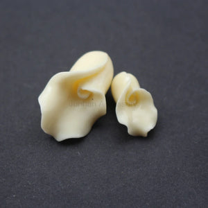 (20 pieces/lot) Carved Calla Beads Artificial Coral Beads for Jewelry Making