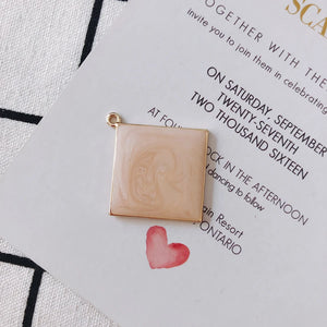 20pcs DIY Square Drop Oil Jewelry Accessories Earrings Material Pendant