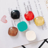 20pc Glass Square Cabochon Earrings Supplies for Jewelry Accessories