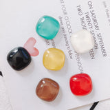 20pc Glass Square Cabochon Earrings Supplies for Jewelry Accessories