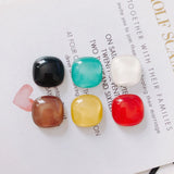 20pc Glass Square Cabochon Earrings Supplies for Jewelry Accessories