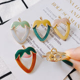 20 Alloy Strawberry Double-Hole Earrings Pendant Accessories