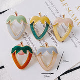 20 Alloy Strawberry Double-Hole Earrings Pendant Accessories