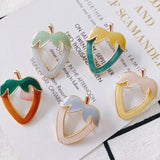 20 Alloy Strawberry Double-Hole Earrings Pendant Accessories