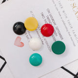 20pcs Round Resin Earrings Jewelry Accessories
