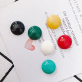 20pcs Round Resin Earrings Jewelry Accessories