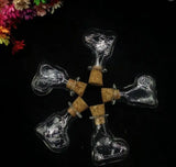 20 Shoe Heart-Shaped Glass Bottles with Cork Stoppers