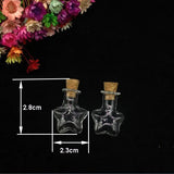 20 Star Glass Bottles w/ Cork Stopper Perfume Essential Oil Wishing Jewelry