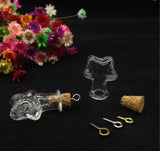 20 Star Glass Bottles w/ Cork Stopper Perfume Essential Oil Wishing Jewelry