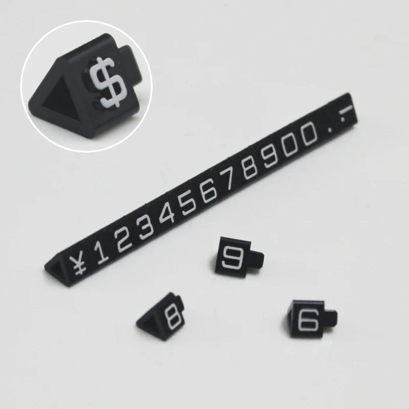 Mini Numeral Cubes Assembly Blocks Stick Pop Display Stand Frame