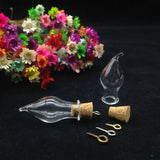 Heart-Shaped Glass Bottles with Corks - DIY Oil and Perfume Accessories