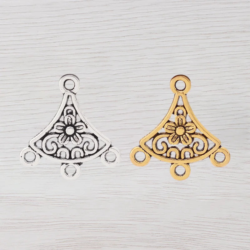 20 Tibetan Silver/Gold Earring Chandelier Connectors Charms Pendant