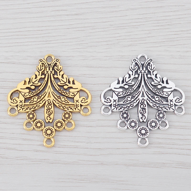 20 Tibetan Silver/Gold Earring Chandelier Connectors Charms Pendant