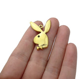 Tibetan Silver/Gold Rabbit Head Charms Pendant Jewelry Making Findings 31x20mm