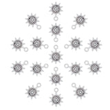 20 x Tibetan Silver Sun Flower Charms Pendants for Jewelry Making