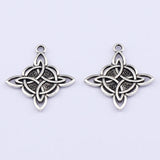 20 Tibetan Silver Celtic Knot Earring Charms Pendants 33x29mm