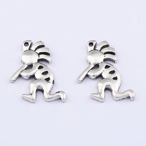 20 Tibetan Silver Kokopelli Charms Pendants DIY Jewellery Making