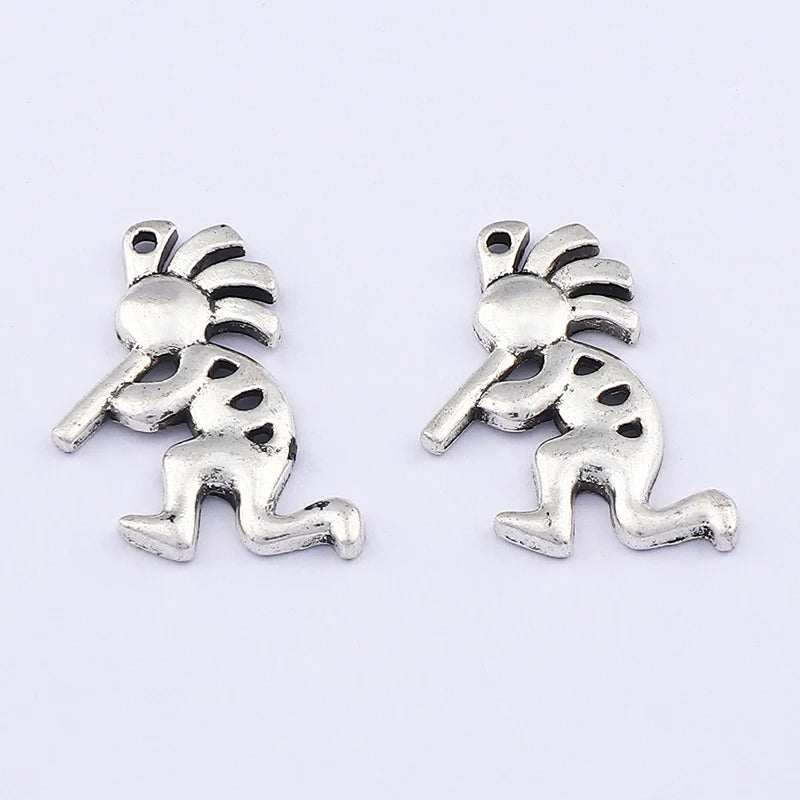 20 Tibetan Silver Kokopelli Charms Pendants DIY Jewellery Making