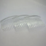 20 x Clear Plastic Hair Clips Side Combs 70X40mm