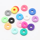 200-1000pcs 6mm Flat Round Polymer Clay Beads DIY Jewelry Making Boho Bracelets