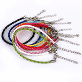 100pcs/Lot Mixed Hand-knit Hide Rope Charms Bracelets Leather Bangles