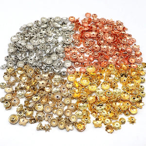 CCB Bead Caps Mixe Size Silver CCB Caps Charms Jewelry Findings