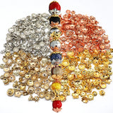 CCB Bead Caps Mixe Size Silver CCB Caps Charms Jewelry Findings