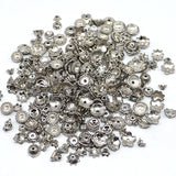 CCB Bead Caps for Jewelry Findings Silver Charms Flower Beads End Caps