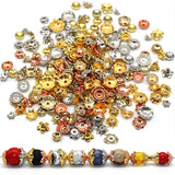 CCB Bead Caps for Jewelry Findings Silver Charms Flower Beads End Caps
