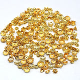 CCB Bead Caps for Jewelry Findings Silver Charms Flower Beads End Caps