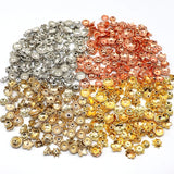 CCB Bead Caps for Jewelry Findings Silver Charms Flower Beads End Caps