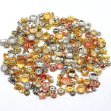 CCB Bead Caps for Jewelry Findings Silver Charms Flower Beads End Caps